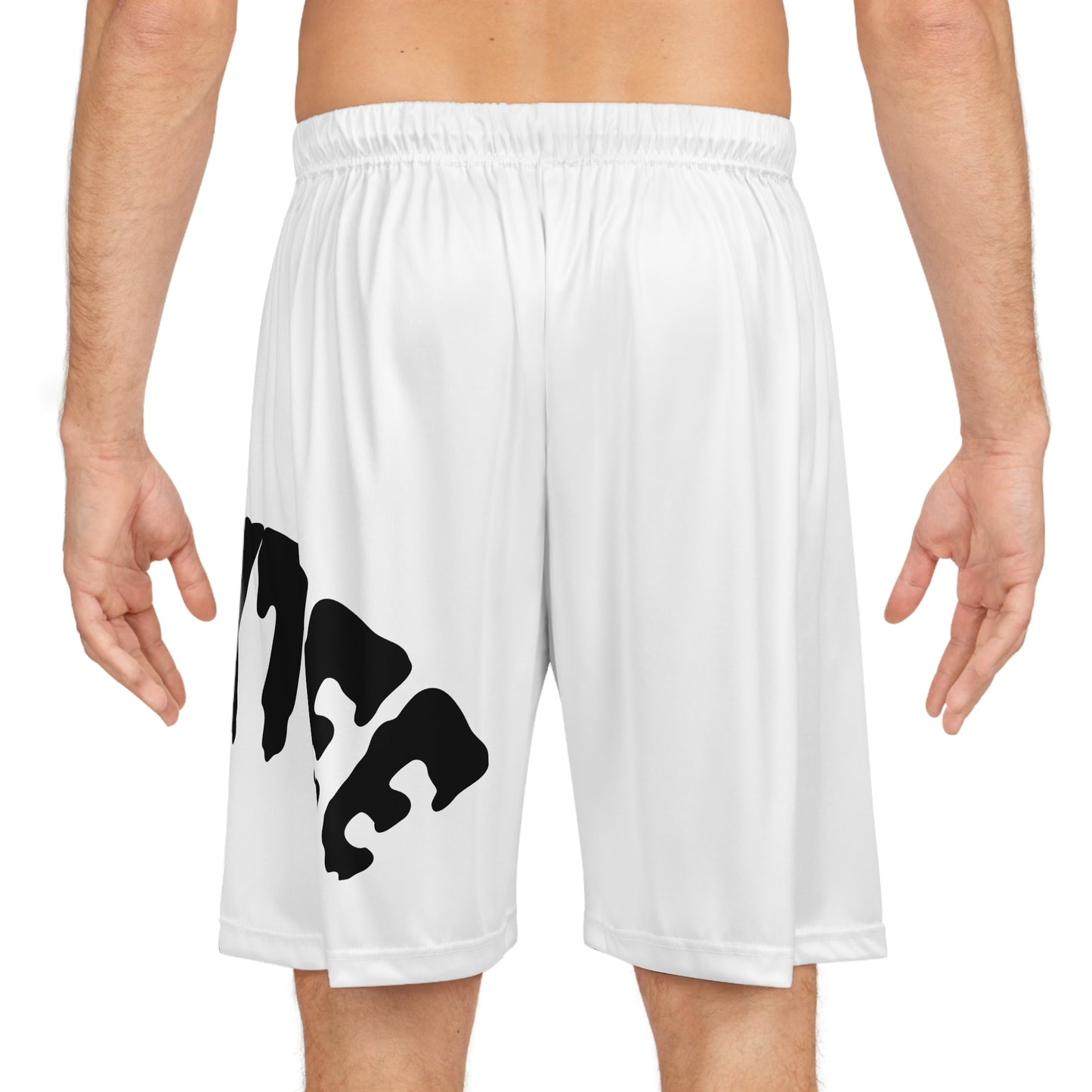 FLEX Basketball Shorts for Athletes - White Sporty Wear with Bold Design