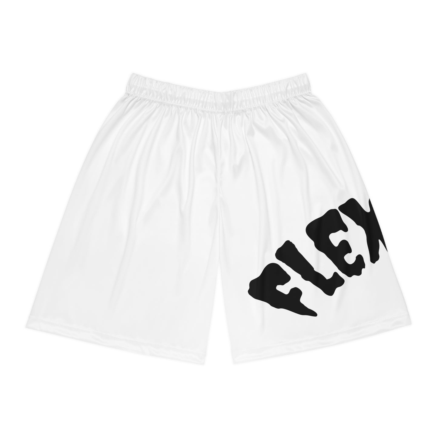 FLEX Basketball Shorts for Athletes - White Sporty Wear with Bold Design