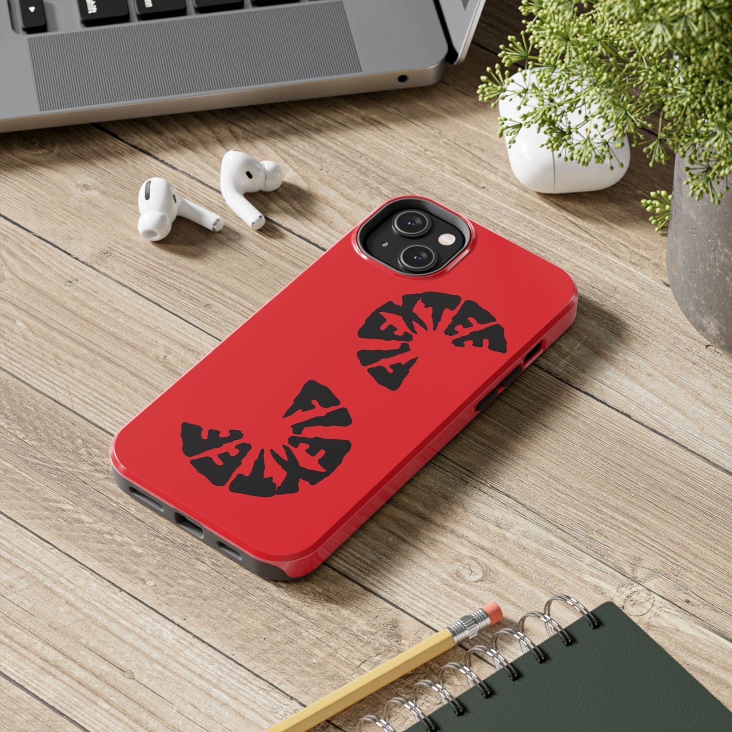 Bold Red Tough Phone Case - Durable Protection with Unique Design