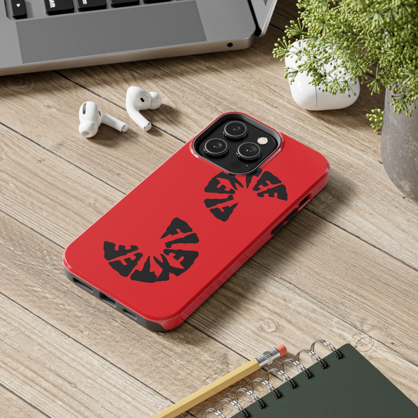 Bold Red Tough Phone Case - Durable Protection with Unique Design