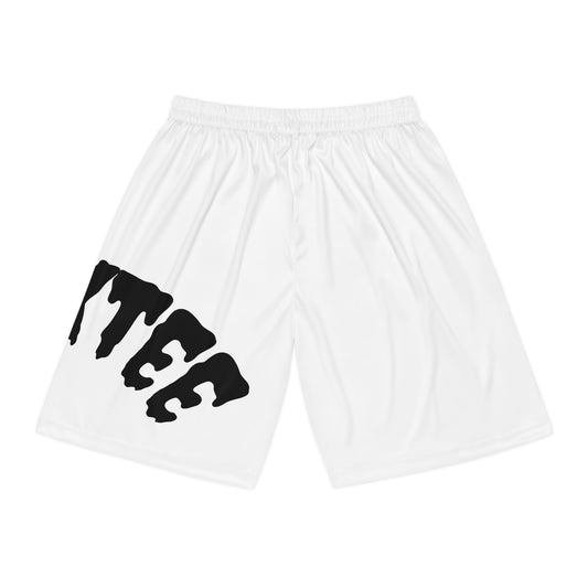 FLEX Basketball Shorts for Athletes - White Sporty Wear with Bold Design